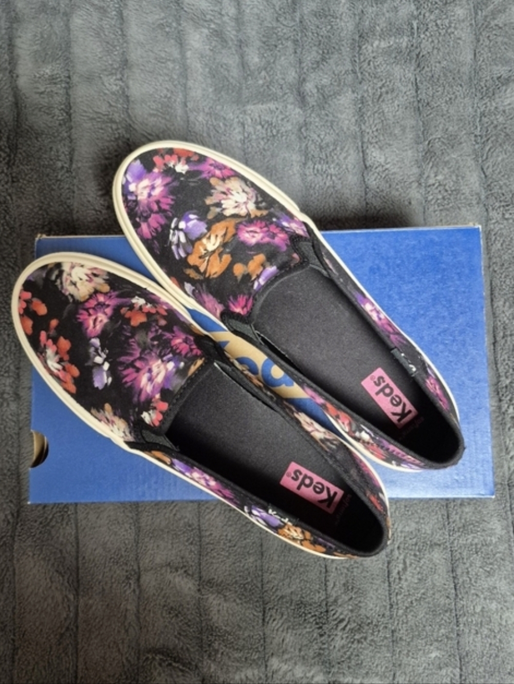 Keds Floral Double Decker Blooms Slip-On Shoes Size 8, New In Box
